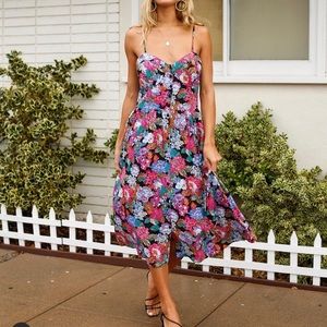 Floral print sun dress